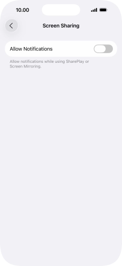 Press the indicator next to 