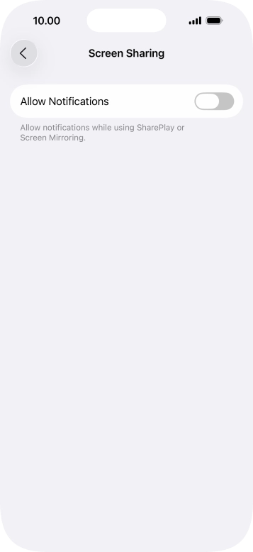 Press the indicator next to 