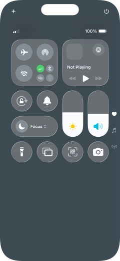 Press the flight mode icon to turn the function on or off.
