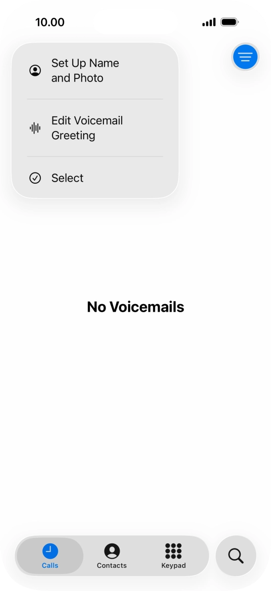 Press Edit Voicemail Greeting.