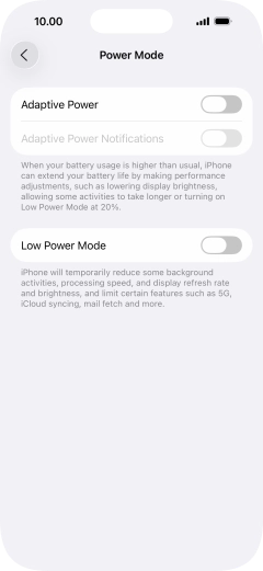 Press the indicator next to 