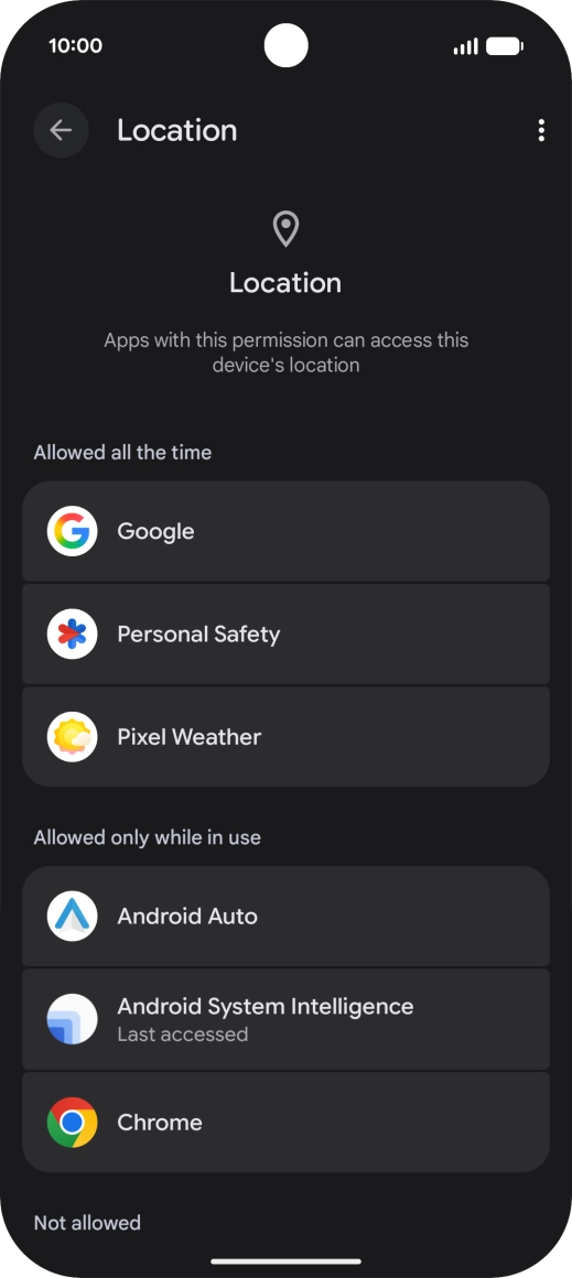 Press the required app.