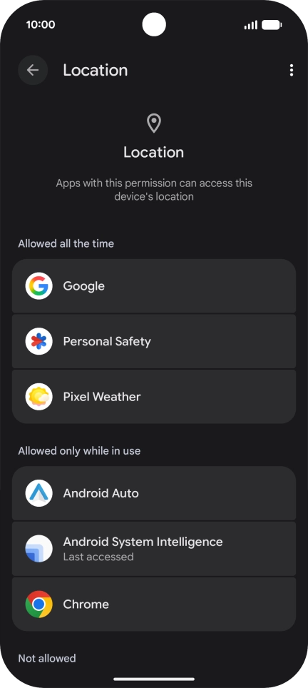 Press the required app.