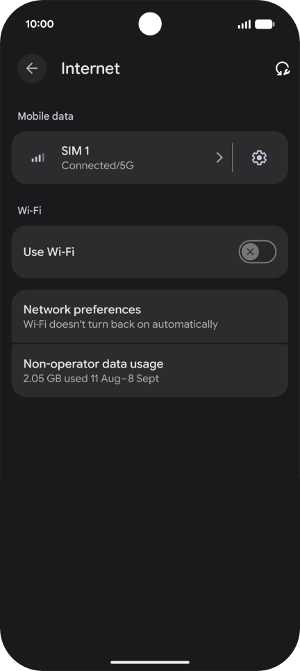 Press the indicator next to 