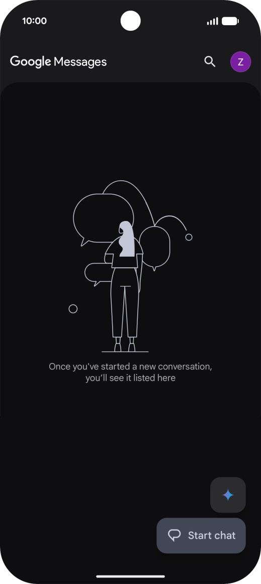 Press the profile icon.