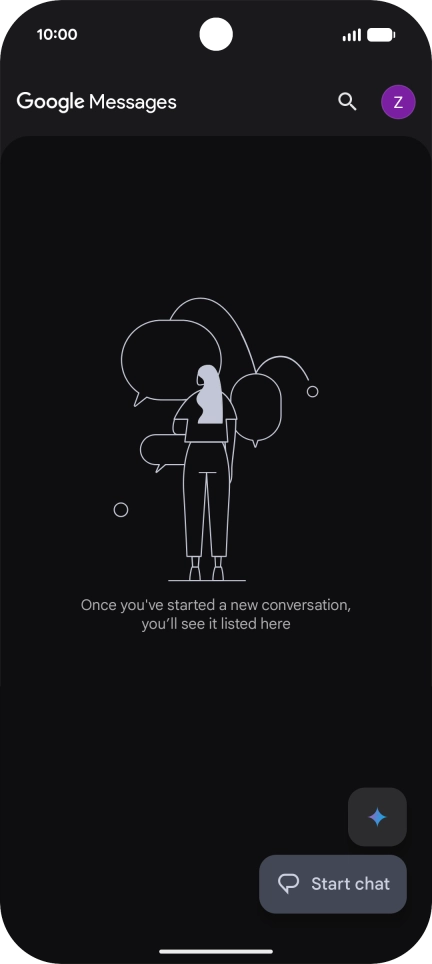 Press the profile icon.