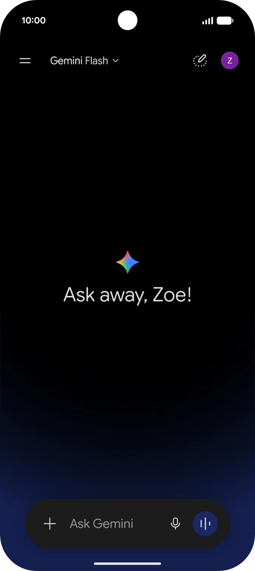 Press the profile icon.