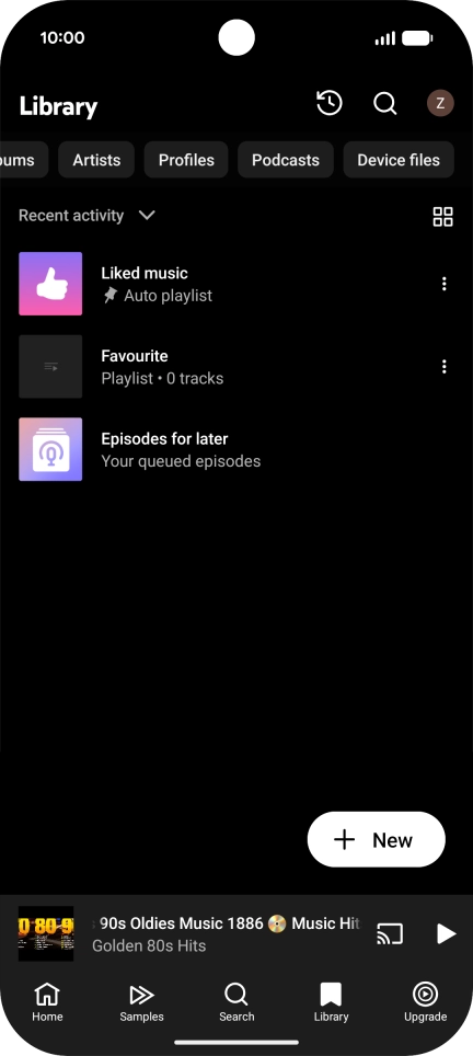Press the required category and go to the required audio file.
