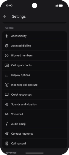 Press Calling accounts.
