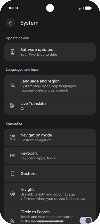 Press Software updates. If a new software version is available, it's displayed. Follow the instructions on the screen to update the phone software.