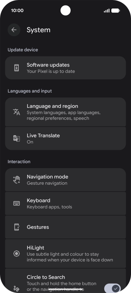 Press Software updates. If a new software version is available, it's displayed. Follow the instructions on the screen to update the phone software.