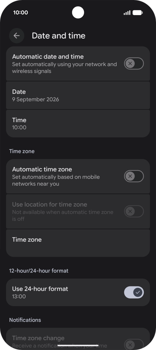 Press the indicator next to 