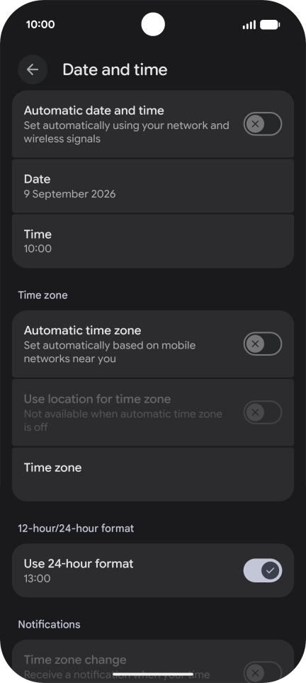 Press the indicator next to 