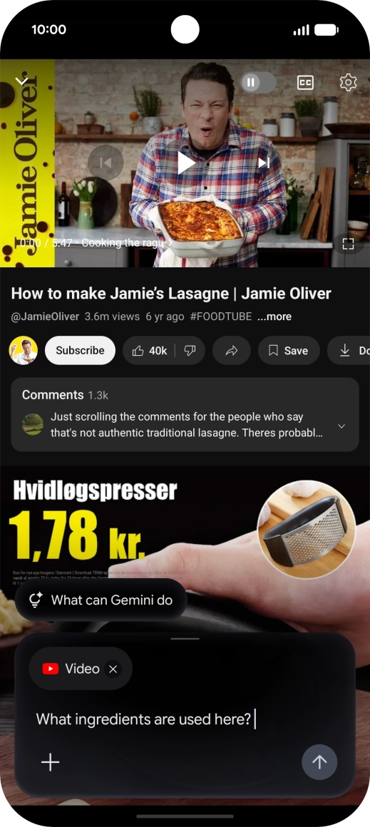 Follow the instructions on the screen to type or speak the required question for the video.