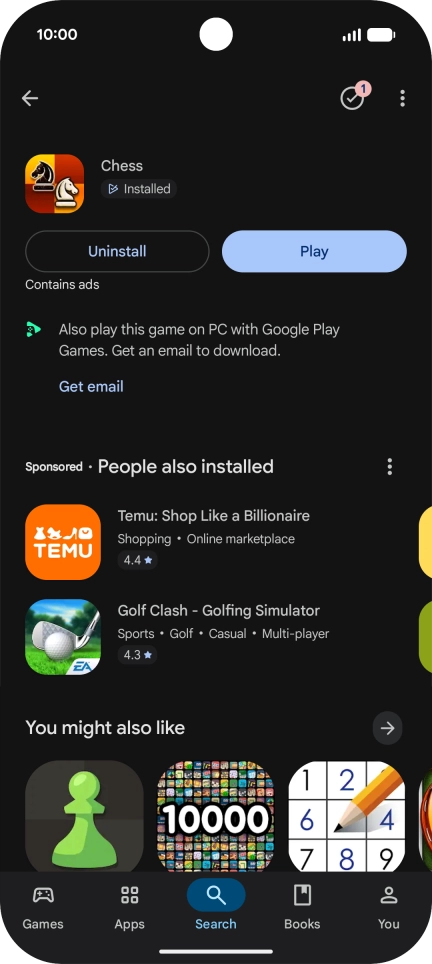 Slide your finger upwards starting from the bottom of the screen to return to the home screen.