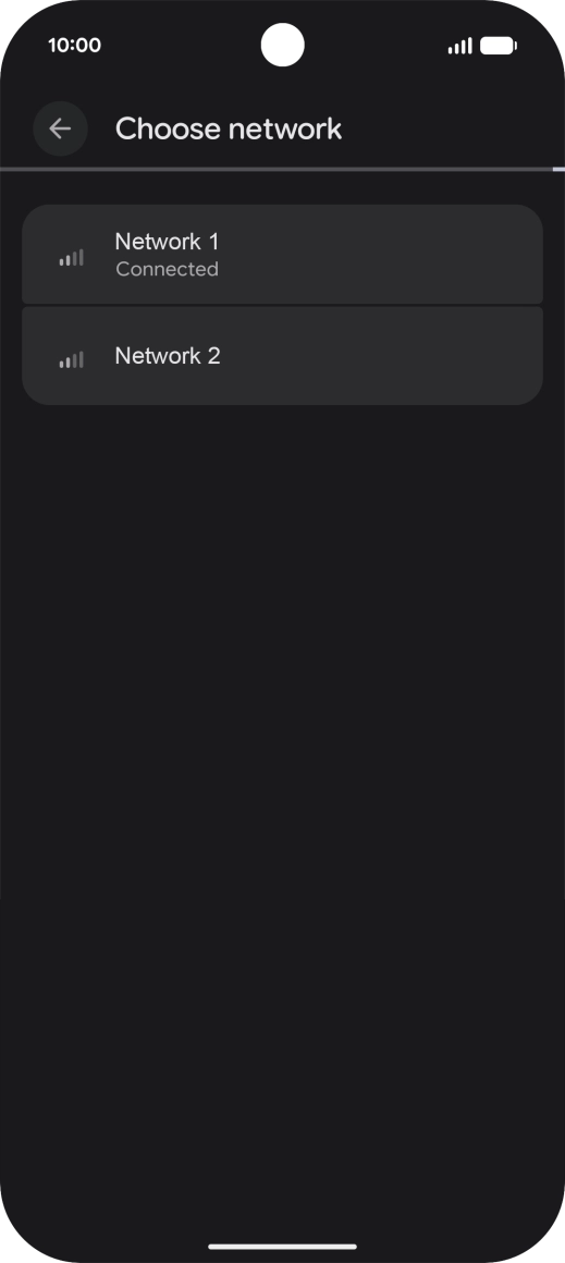 Press the required network.