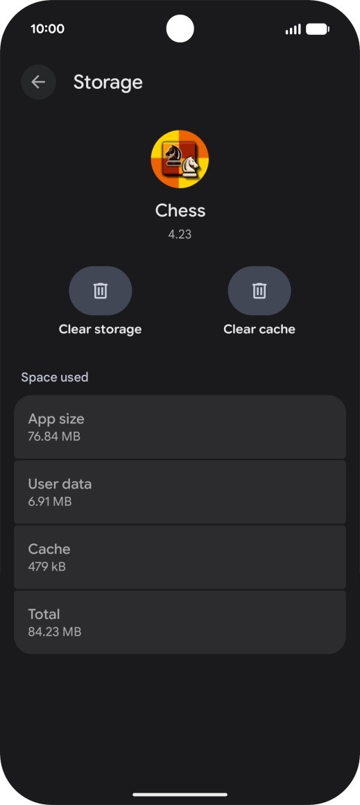 Press Clear cache.