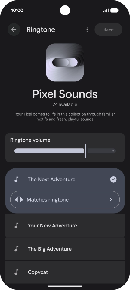 Press the required ring tones to hear them.