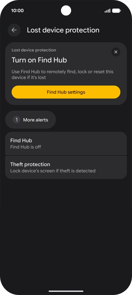 Press Find Hub.