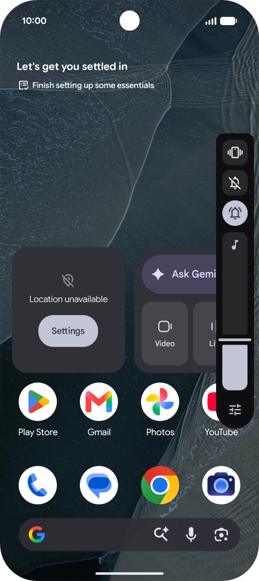 Press the silent mode icon to turn on the function.
