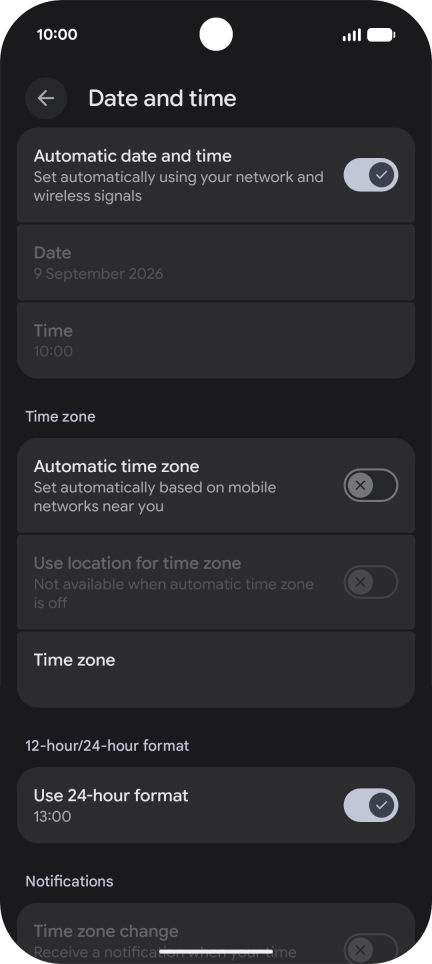Press the indicator next to 