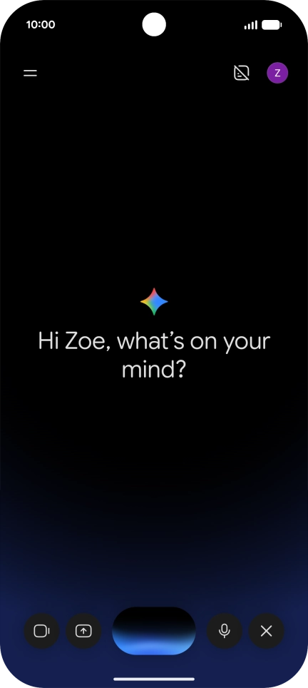 Talk to Gemini about the required topic.