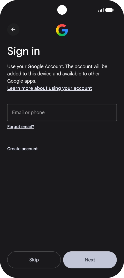 Follow the instructions on the screen to finish the activation.
