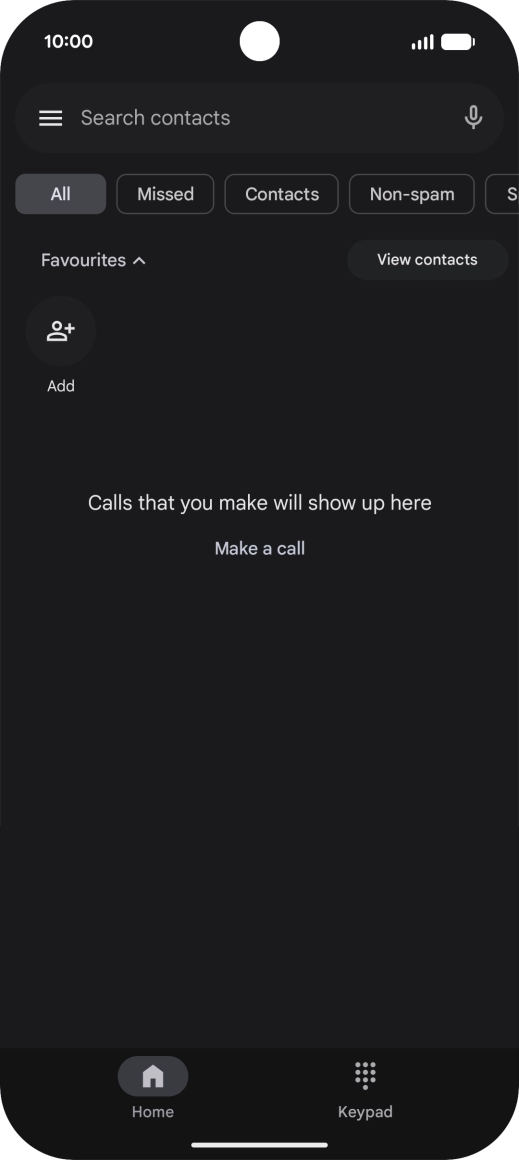 Press the menu icon.