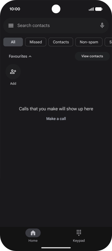 Press the menu icon.