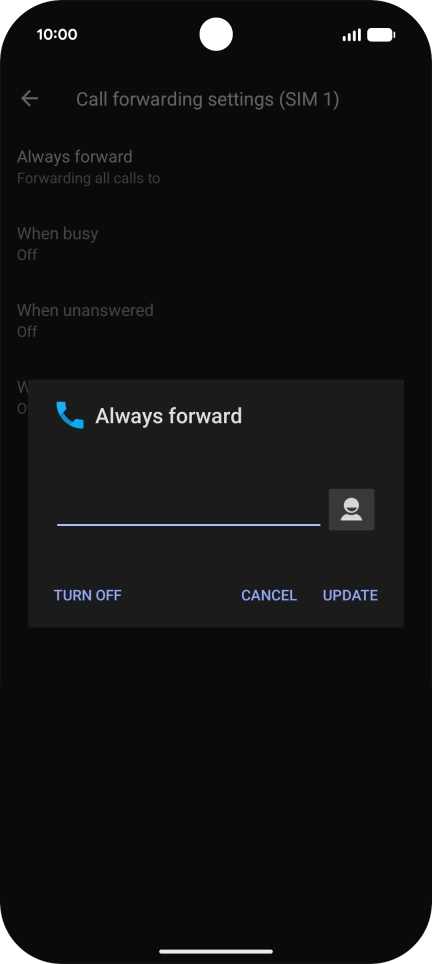 Press TURN OFF.