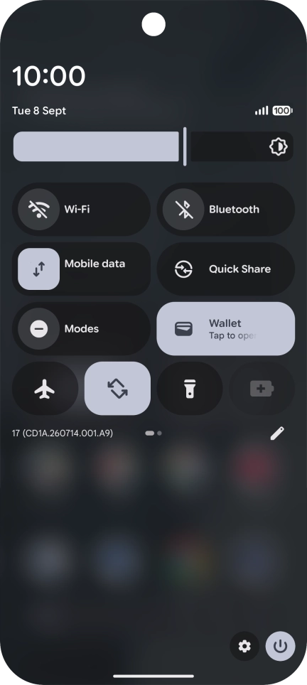 Press the settings icon.