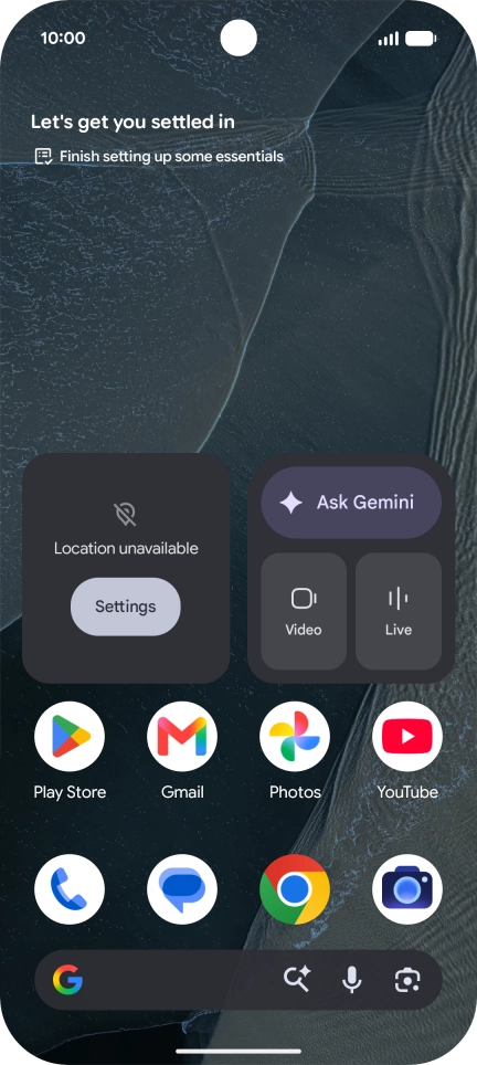 Slide two fingers downwards starting from the top of the screen.
