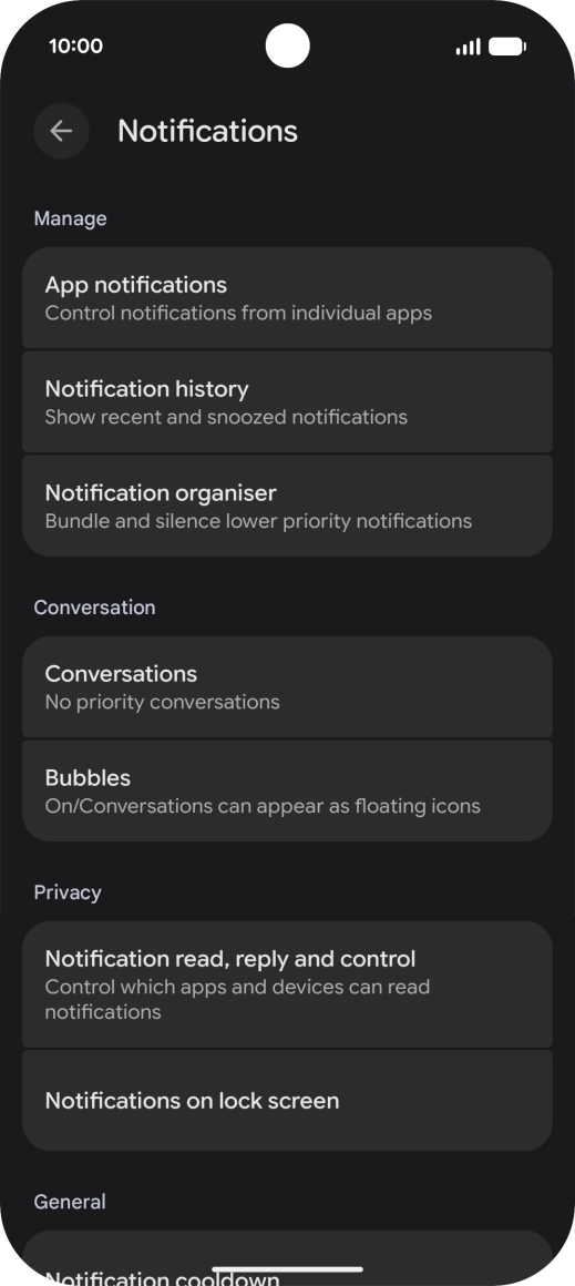Press App notifications.