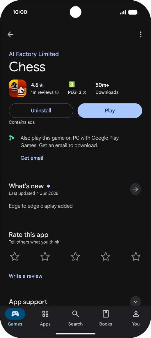 Press Uninstall.