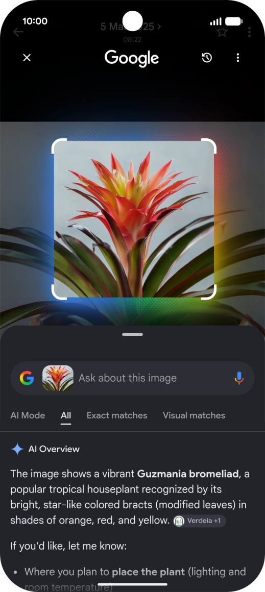 Follow the instructions on the screen to use the search results.