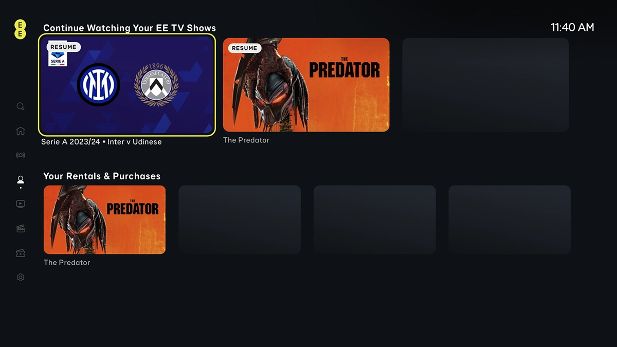 Highlight the required programme.