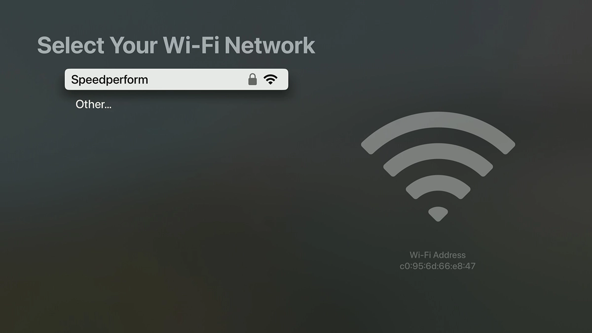 Highlight the required Wi-Fi network.