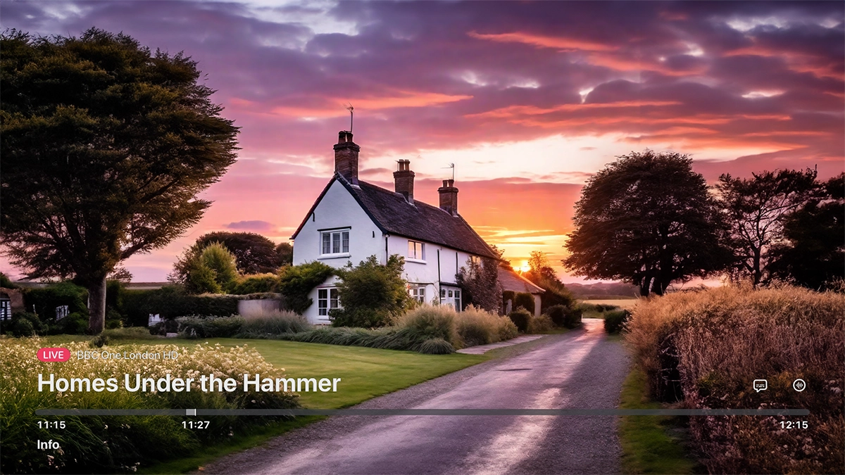 The TV channel is displayed.