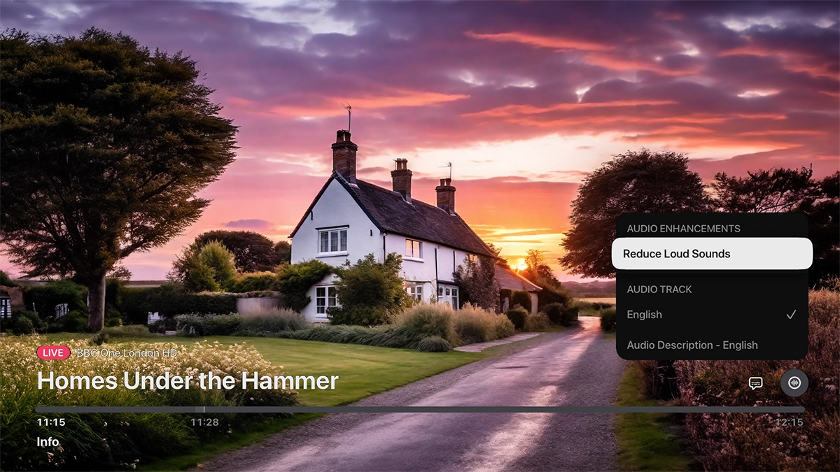 Highlight the required setting.