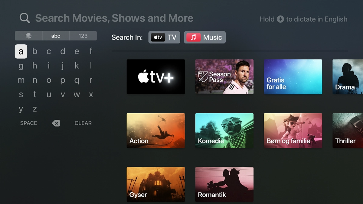 Key in the required search word.