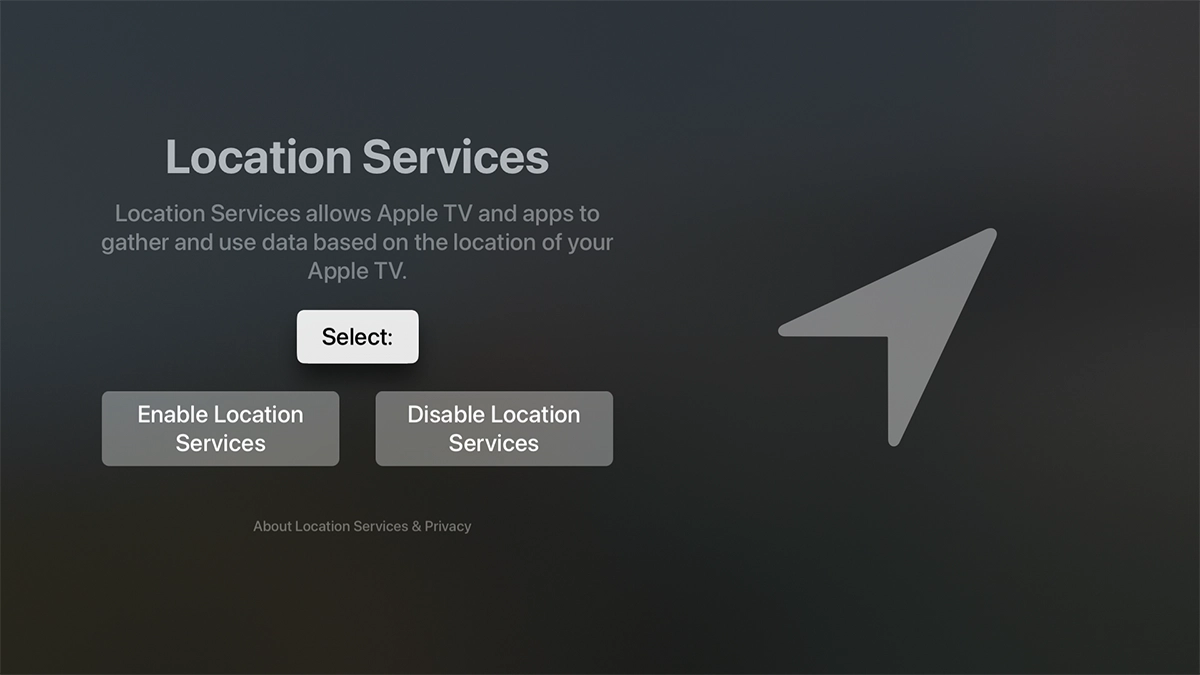 Highlight the required setting.