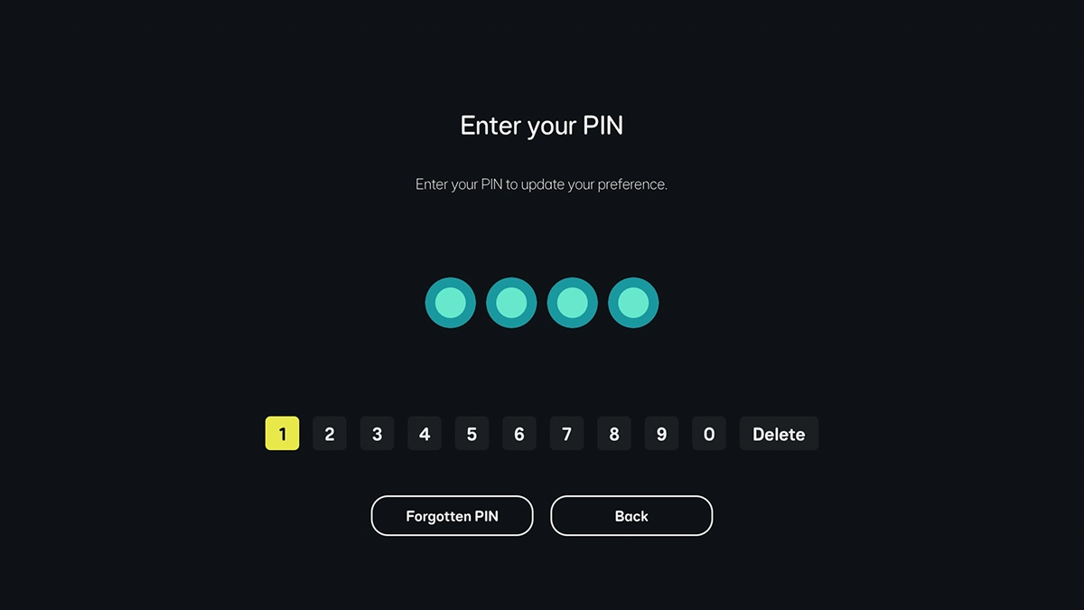 Key in your PIN.