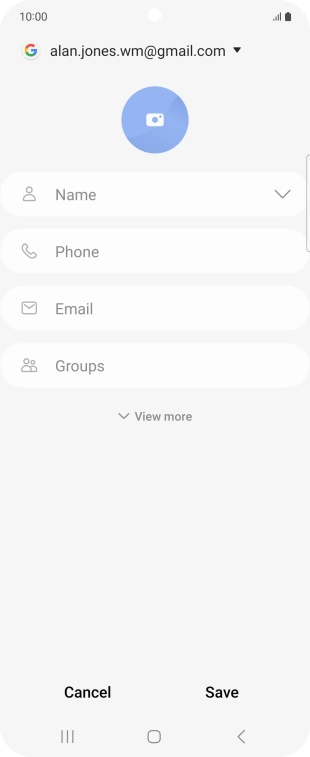 Press Name and key in the required name.