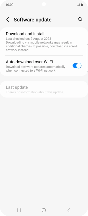 Press Download and install. If a new software version is available, it's displayed. Follow the instructions on the screen to update the phone software.