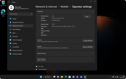 Your laptop's IMEI number is displayed next to IMEI:.