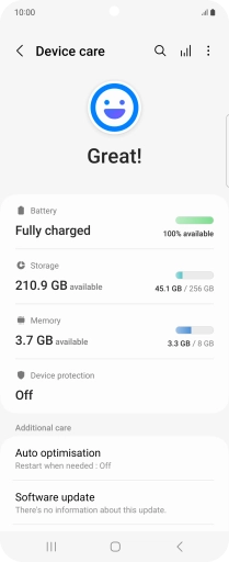 Press Battery.