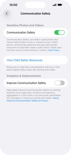 Press the indicator next to 