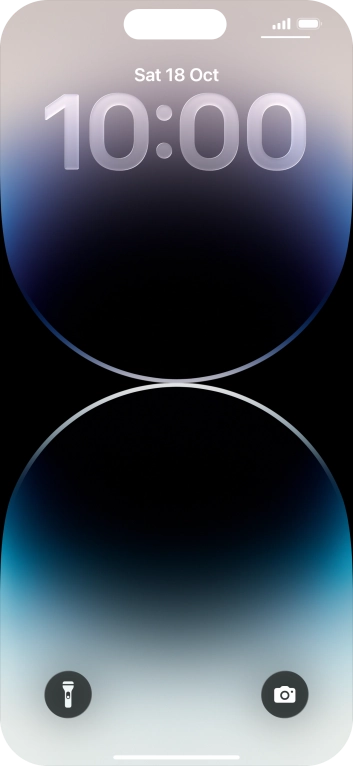 Press and hold anywhere on the lock screen.