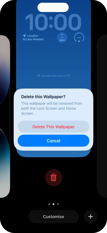 Press Delete This Wallpaper.