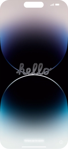 Slide your finger upwards starting from the bottom of the screen.